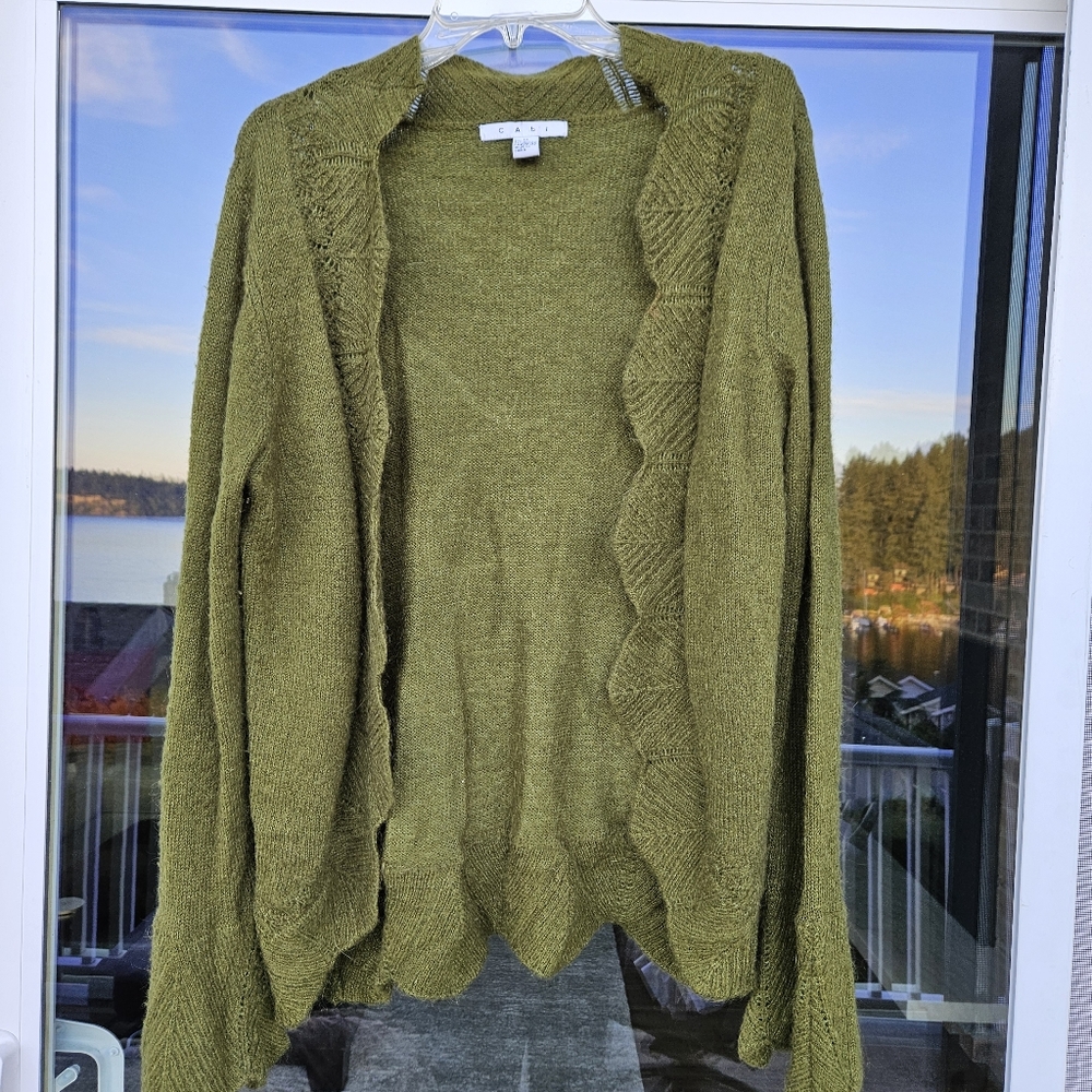 CAbi #697 mohair open cardigan M